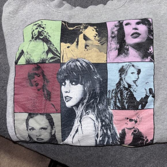 Taylor Swift Eras Tour Grey Crewneck Sweatshirt Top Small - Picture 8 of 8